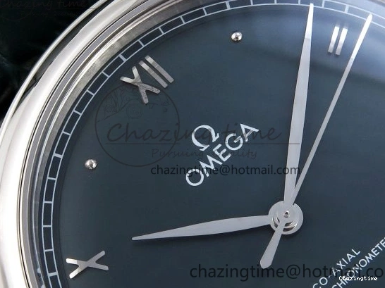 0215 Tailored De Ville Date SS MKF 1:1 Best Edition Dark Gray Dial Roman Marker on Black Leather Strap A 7740